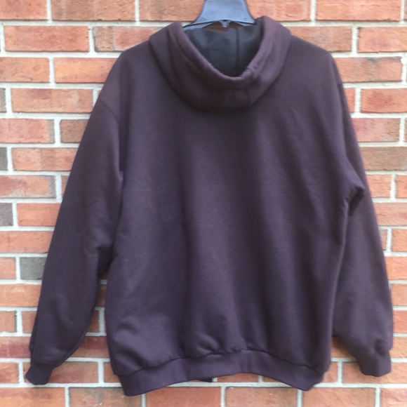 VTG Carhartt Rain Defender Thermal Lined Heavyweight Sweatshirt Jacket XLT - Picture 3 of 12